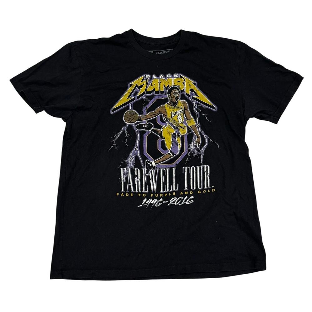 TPG Kobe Bryant Black Mamba Farewell Tour Tee Double Sided Men's XL - Picture 1 of 6